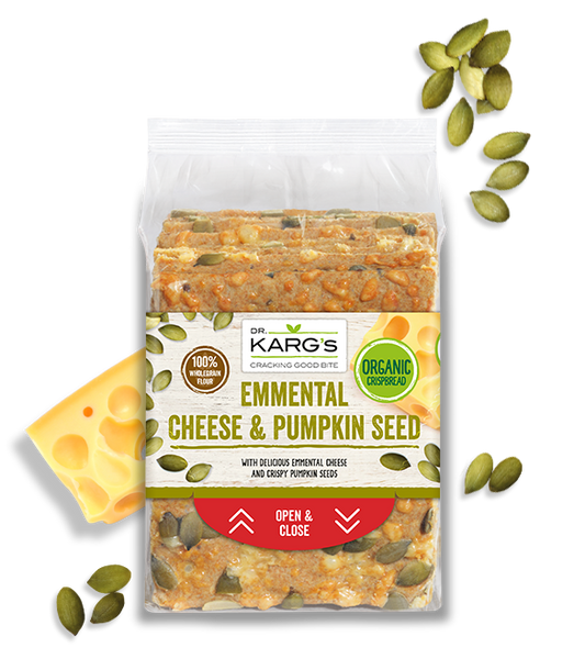 Dr Kargs Crispbread // Emmental Cheese & Pumpkin Seed