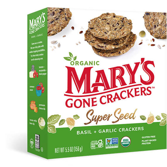 Marys Gone Crackers // Super Seed Basil & Garlic
