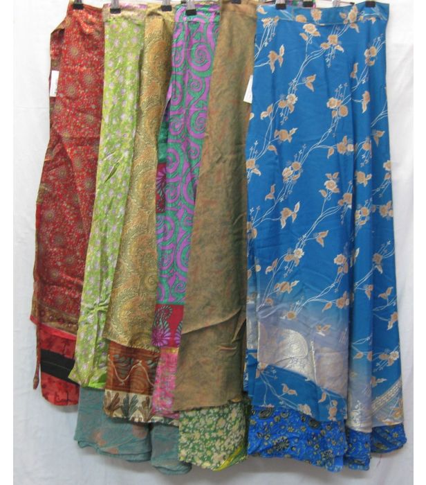 Silk wrap skirt Full Length