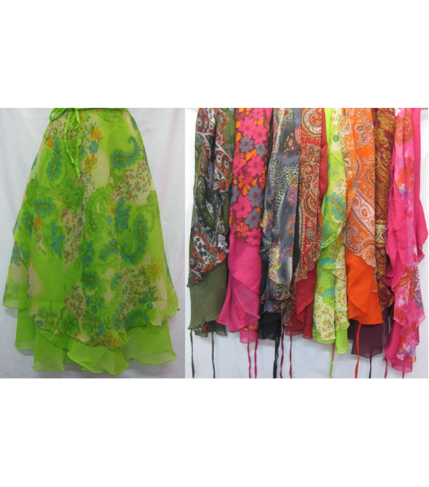 Chiffon wrap skirt
