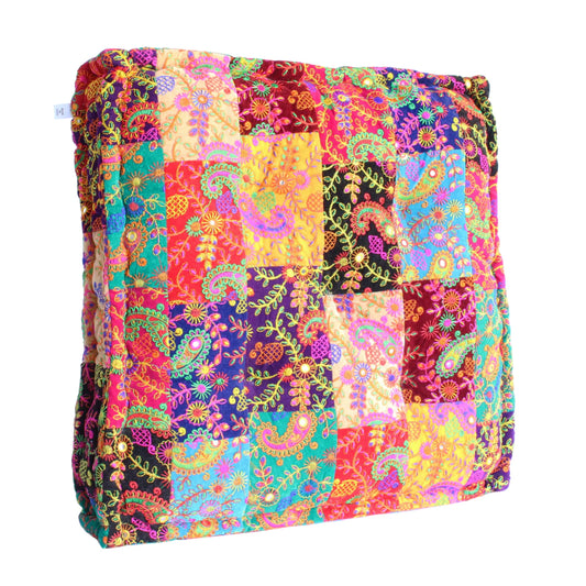 Floor Cushion // Velvet Square Patchwork Mediation