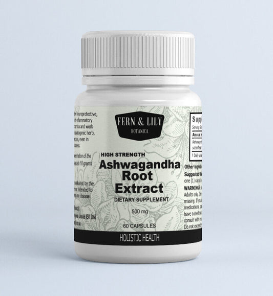 Fern & Lily Ashwagandha Root Extract Capsules 500mg