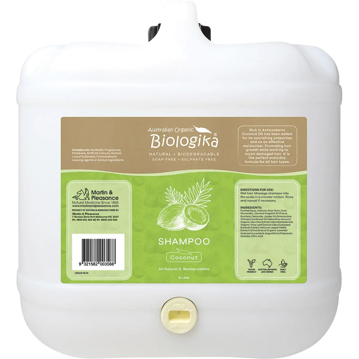 Biologika Organic Shampoo Everyday Coconut [ALL HAIR TYPES]