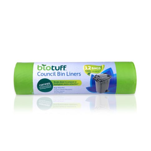 Biotuff Council Bin Liners // Large // 140L 12 Bags