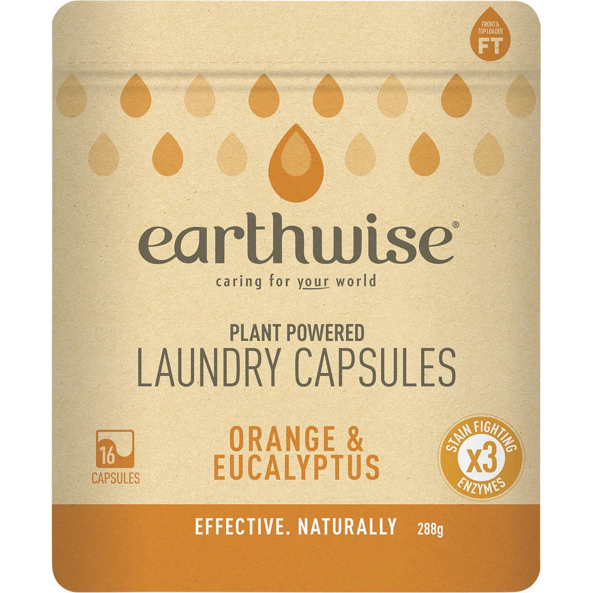 Earthwise Laundry Capsules Orange & Eucalyptus