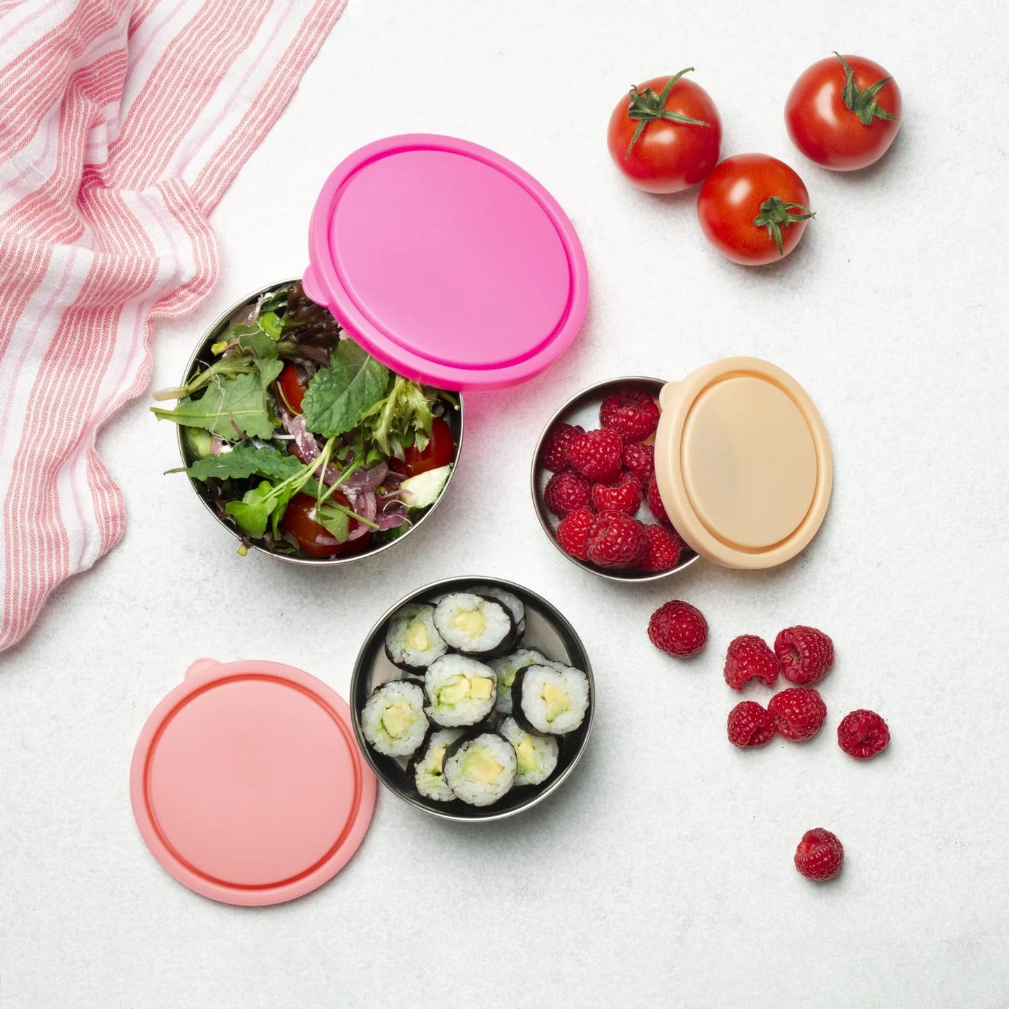 Ever Eco Stainless Steel Round Containers // Rise Leak Resistant