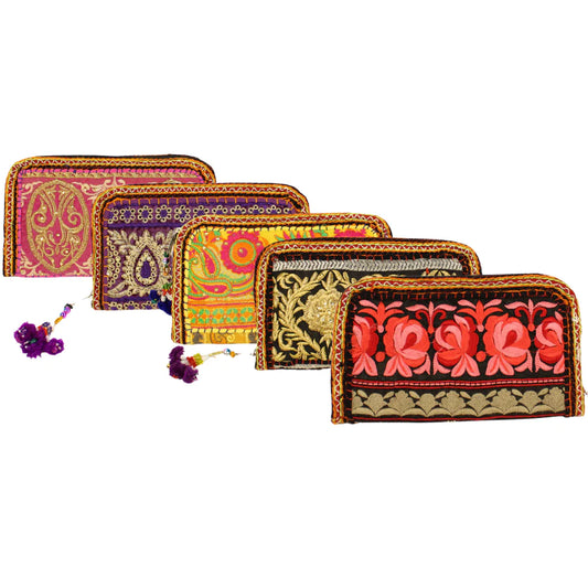 Purse // Embroidered Cotton Clutch