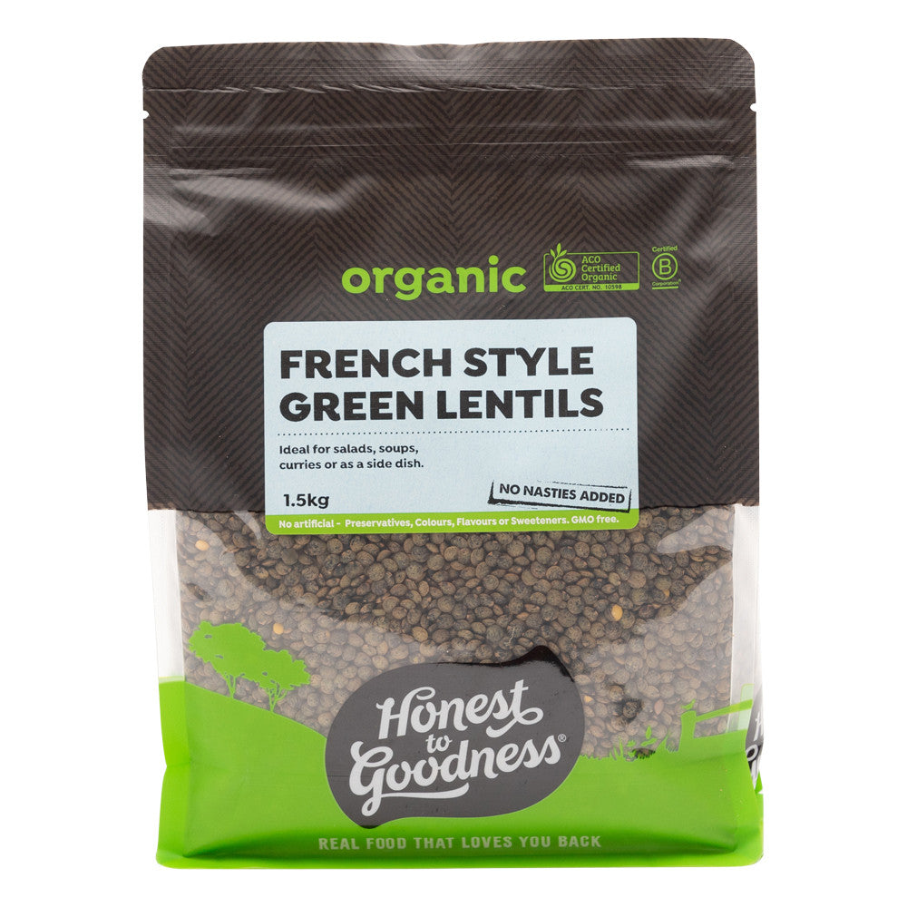 Honest To Goodness Organic Green French Style Lentils