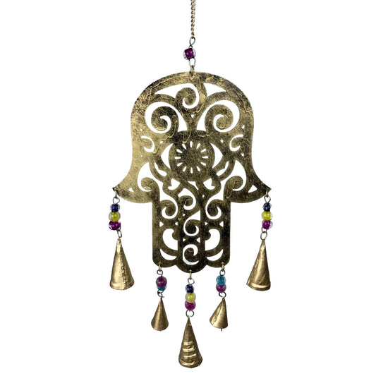 Hanging // Hamsa Hand with Bells