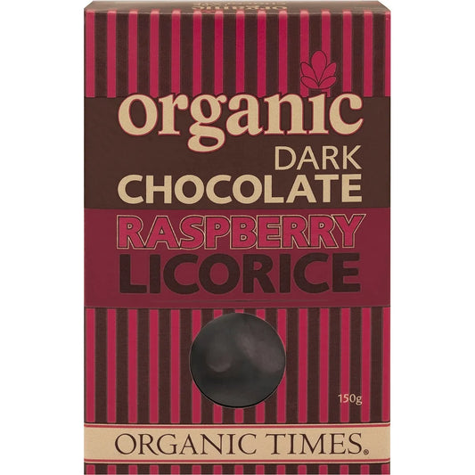 Organic Times Choc Coated Raspberry Licorice - Dark