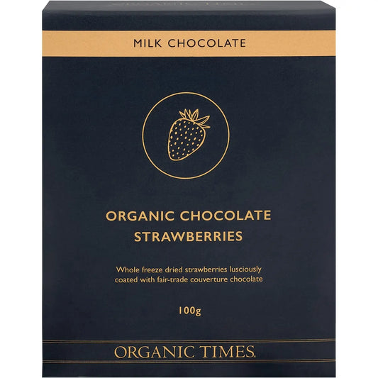 Organic Times Choc Coated Strawberry - Milk