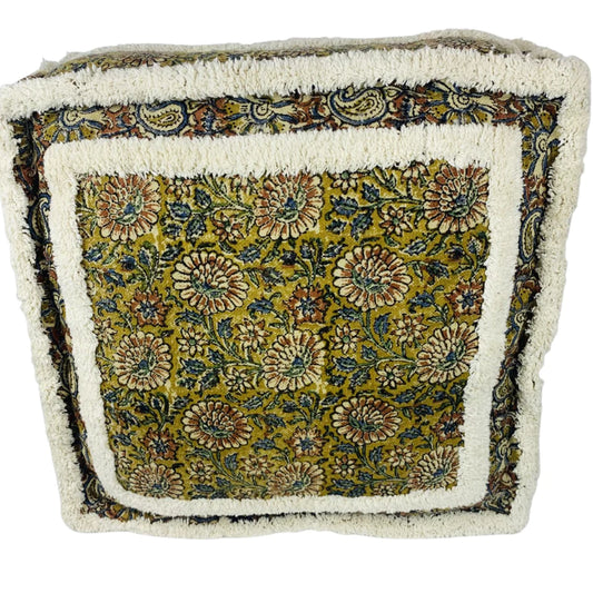 Ottoman // Foot Rest Square Bagru Print