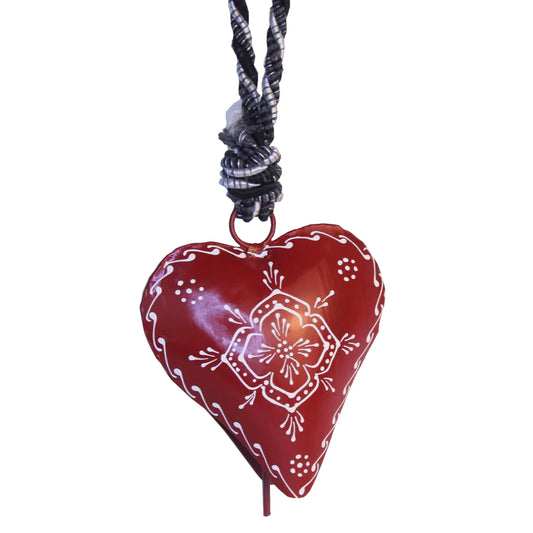 Hanging // Red Iron Heart Bell