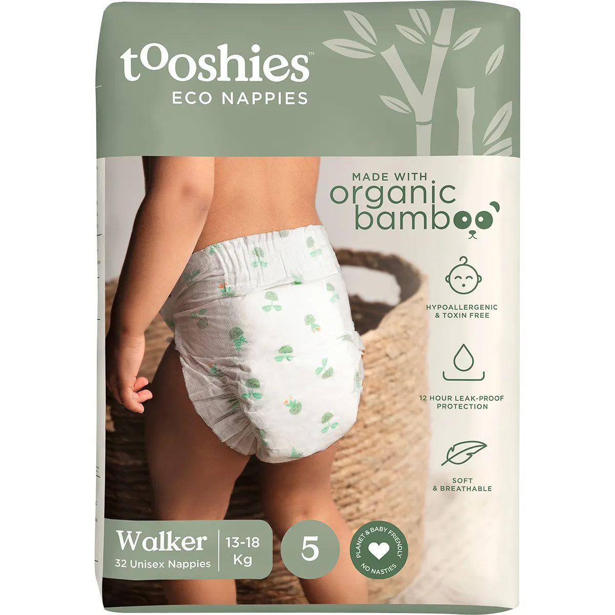 Tooshies Eco Nappies // Size 5 Walker // 13-18kg