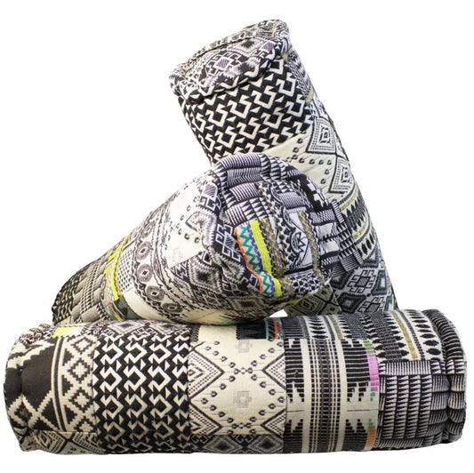 Cushion // Yoga Bolster Handloom Patchwork