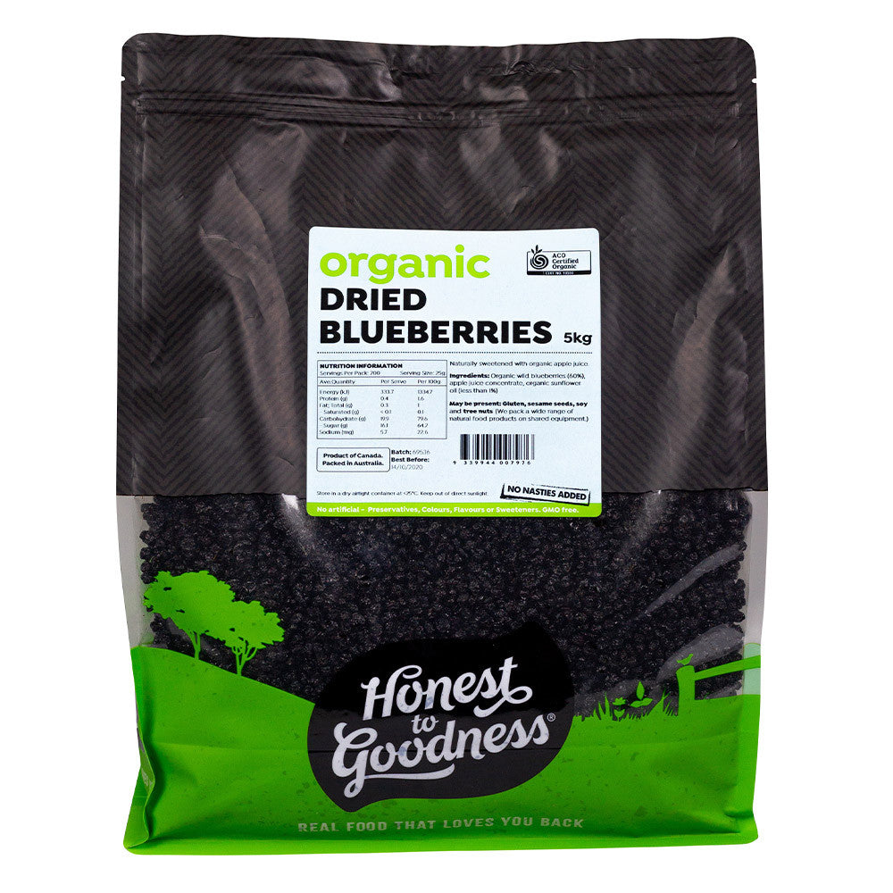 Honest To Goodness Organic Dried Blueberries
